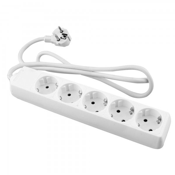 Base onlex blanca 5tomas cable 1,5mt