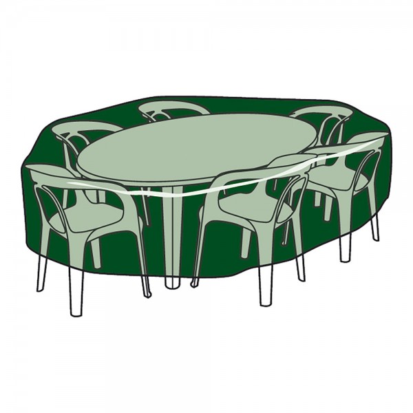 Funda de protección, cubre mesa y sillas, ø325 x 90 cm, 240 g/m²