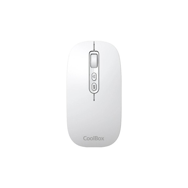 Coolbox ratón w02-ia inalámbrico rf+bt blanco
